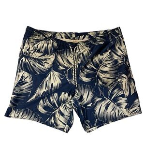 St‎ Johns Bay Swim Trunks L Palm Leaf Blue
